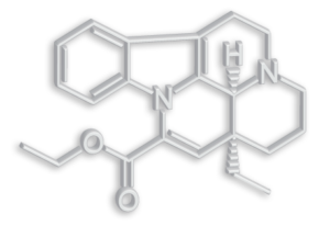 Fórmula química de la Vinpocetina
